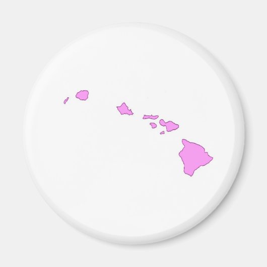 roze hawaïaans eiland magneet (Voorkant)