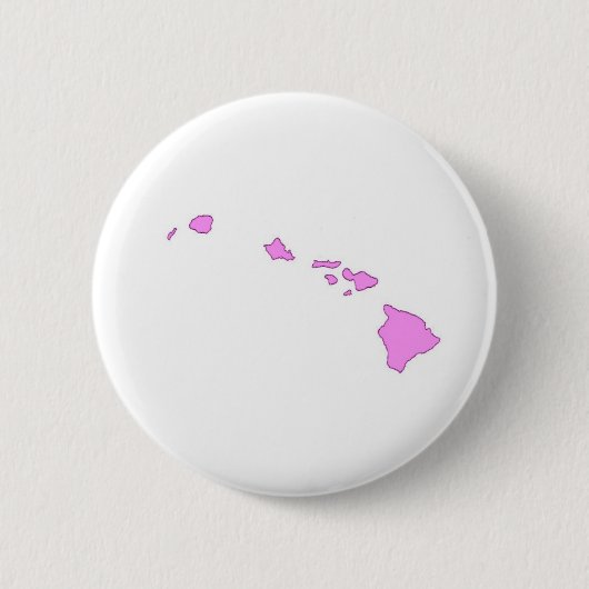 roze hawaïaans eiland ronde button 5,7 cm (Voorkant)