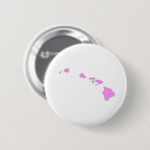 roze hawaïaans eiland ronde button 5,7 cm (Voorkant /achterkant)
