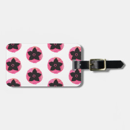 Roze Hawaïaans ventilator Bagagelabel