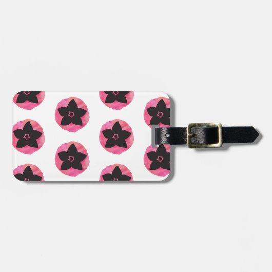 Roze Hawaïaans ventilator Bagagelabel (Voorkant horizontaal)