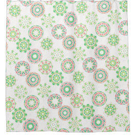 Roze Hawaïaanse IJssneeuw Tropische Hibiscus Sneeu Douchegordijn