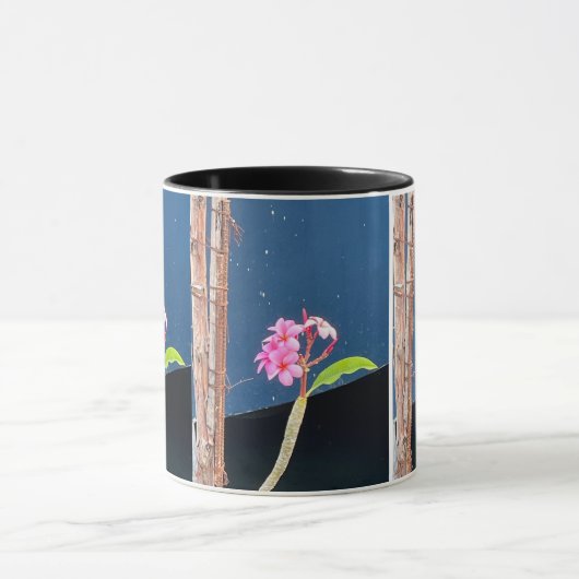 Roze Hawaii Plumeria Bloem Mok (Midden)