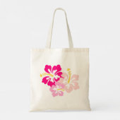 Roze Hawaiian Flowers Canvas tas (Achterkant)
