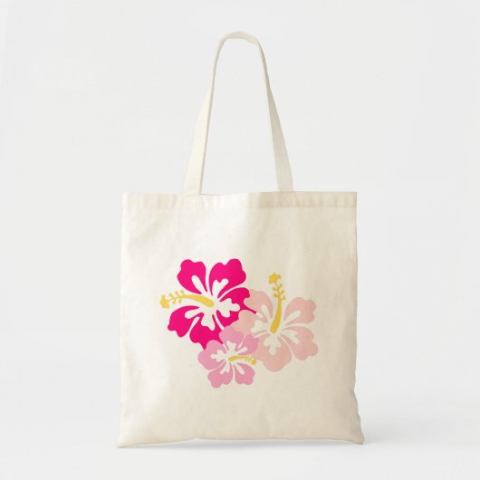 Roze Hawaiian Flowers Canvas tas (Voorkant)
