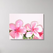 Roze Hawaiian Hibiscus Flowers Canvas Afdrukken (Voorkant)