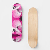 Roze Hawaiian Sunrise Cruiser Custom Pro Long Skateboard (Voorkant)