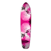 Roze Hawaiian Sunrise Cruiser Custom Pro Long Skateboard (Verticaal)