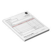 Roze Header Minimalistische Cake Verkoopfactuur Sj Notitieblok (Schuin)