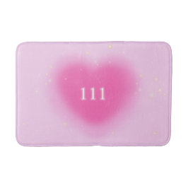  Roze Heart Aesthetisch Angel-nummer 111 Badmat