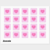  Roze Heart Anesthesienangel-nummer 777 Vierkante Sticker (Vel)