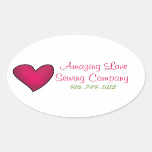 Roze Heart Business Custom Sticker