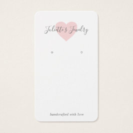 Roze Heart Cute Custom Earling Holger Card Visitekaartje