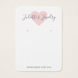 Roze Heart Cute Custom Earling Holger Card Visitekaartje