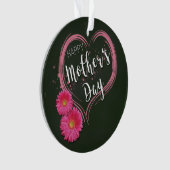 Roze Heart Flowers Moederdag - Ornament (voorkant)