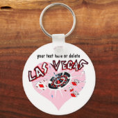 Roze Heart Las Vegas Sleutelhanger (Voorkant)