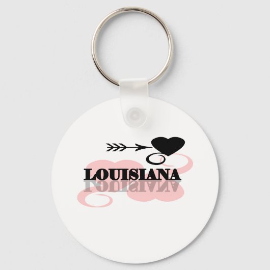 Roze Heart Louisiana Sleutelhanger (Voorkant)