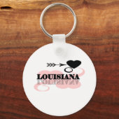 Roze Heart Louisiana Sleutelhanger (Voorkant)