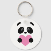 Roze Heart Panda Sleutelhanger (Voorkant)