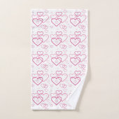 Roze Heart Shapes Patroon Bad Handdoek (Handdoek)