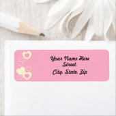 Roze HeartEyelet Background Return Address Sticker (Insitu)
