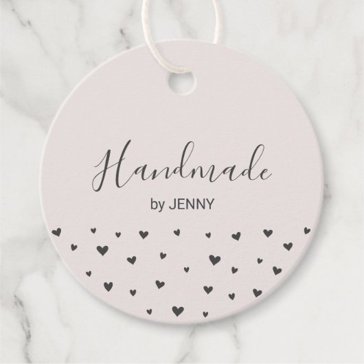 Roze | Hearts Handgemaakt, Craft Package Label (Voorkant)