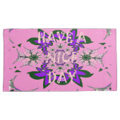 Roze heeft een fijne dag en een betere nachtelijke kussensloop (Voorkant-Rechts)