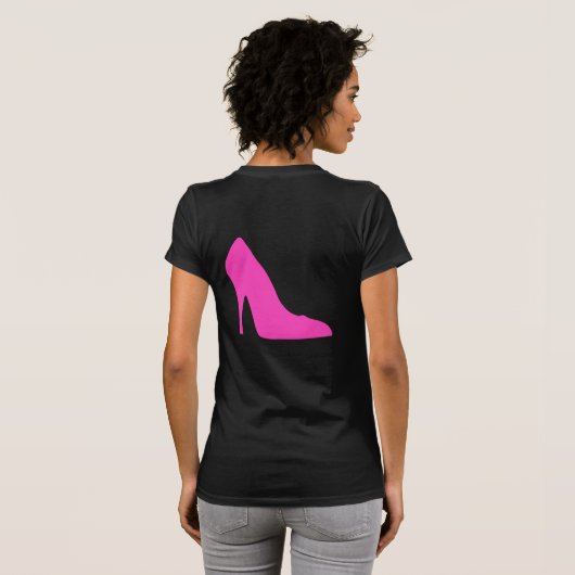 Roze heels t-shirt (Achterkant volledig)
