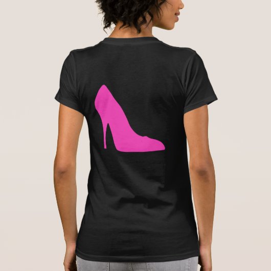 Roze heels t-shirt (Achterkant)
