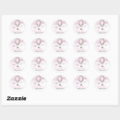 Roze Heet Luchtballon Baby Shower Sticker (Vel)