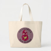 Roze Hei Tiki die ukelele speelt Grote Tote Bag (Voorkant)