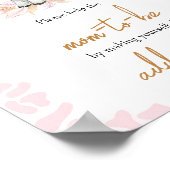 Roze Heilige Koe Baby shower Envelope Station Poster (Hoek)