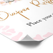 Roze Heilige Koe Baby shower Luier Raffle Poster (Hoek)