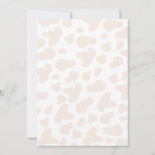 Roze Heilige Koe Baby shower Uitnodiging (Achterkant)