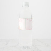 Roze Heilige Koe Baby shower Waterfles Etiket (Achterkant)