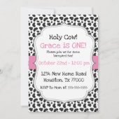 Roze Heilige Koe Ik ben een Eerste Uitnodiging van (Voorkant)