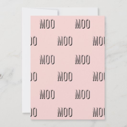 Roze Heilige Koe Verjaardagsuitnodiging | Uitnodig Kaart (Achterkant)