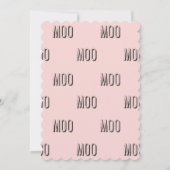 Roze Heilige Koe Verjaardagsuitnodiging | Uitnodig Kaart (Achterkant)