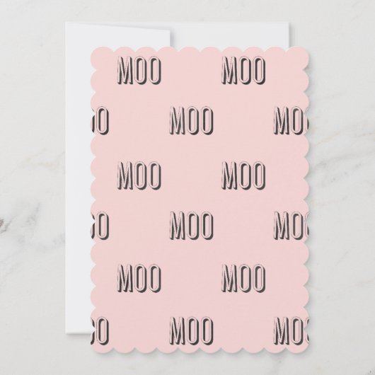 Roze Heilige Koe Verjaardagsuitnodiging | Uitnodig Kaart (Achterkant)