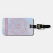  roze Heilige Lotus Flower Blossom Mandala Bagagelabel (Voorkant horizontaal)
