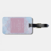  roze Heilige Lotus Flower Blossom Mandala Bagagelabel (Achterkant horizontaal)