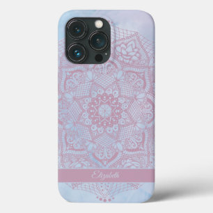  roze Heilige Lotus Flower Blossom Mandala Case-Mate iPhone Case