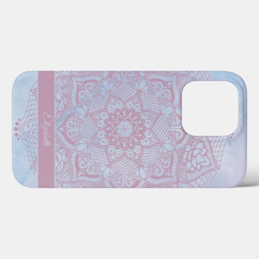  roze Heilige Lotus Flower Blossom Mandala Case-Mate iPhone Case (Achterkant (horizontaal))