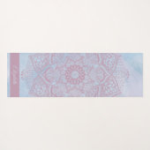  roze Heilige Lotus Flower Blossom Mandala Yogamat (Achterkant (horizontaal))