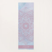  roze Heilige Lotus Flower Blossom Mandala Yogamat (Achterkant)
