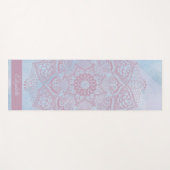  roze Heilige Lotus Flower Blossom Mandala Yogamat (Voorkant (horizontaal))