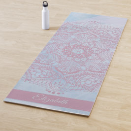  roze Heilige Lotus Flower Blossom Mandala Yogamat