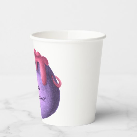 Roze Heks Cauldron Halloween Meisje Baby shower Papieren Bekers (Links)