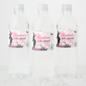 Roze Heks Een Baby Brouwt Baby Shower  Waterfles Etiket (Flessen)