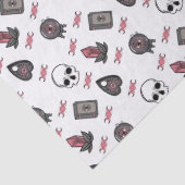 Roze heks Gothic Triple Moon Pattern Tissuepapier (Detail)